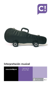 Portada del Catálogo de Interpretación Musical 2012