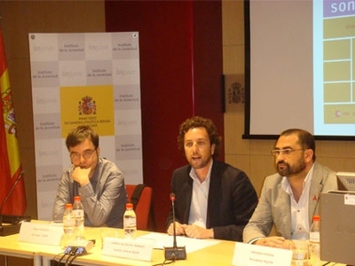 Pablo Santoro, Gabriel Alconchel y Antonio Poveda en la presentación