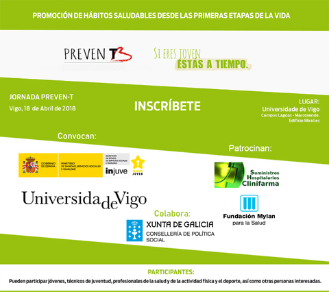 Cartel Jornada PrevenT en la Universidad de Vigo