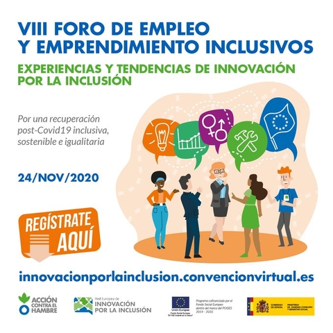 Cartel del VIII Foro Europeo de empleo y emprendimientos inclusivos