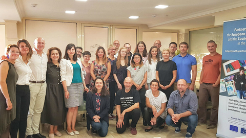 Grupo de jóvenes investigadores europeos en 2018