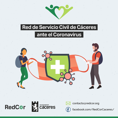 Red de servicio Civil de Cáceres ante el coronavirus