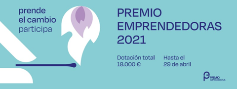Logo convocatoria Premio Emprendedoras 2021