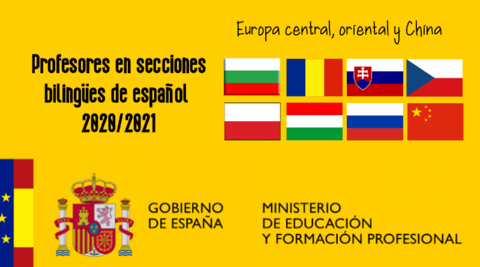 Plazas profesorado en secciones bilingües de español en centros educativos de Europa central, oriental y China