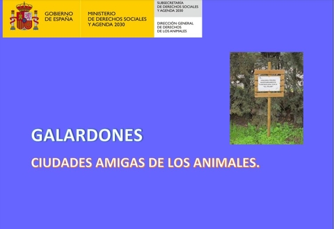 Cartel Galardones «Ciudades Amigas de los Animales»