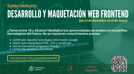 Imagen Curso "Desarrollo y Maquetación Web Frontend" Fundación Tomillo