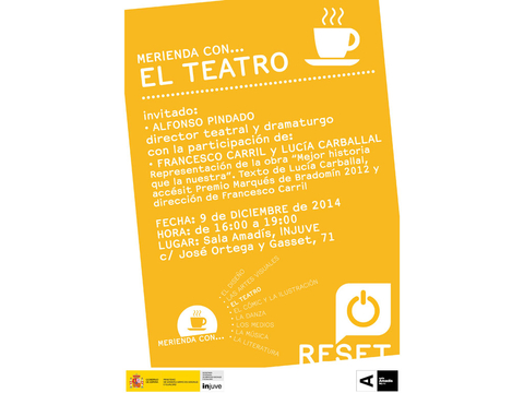 Merienda con... el Teatro en la Sala Amadís del Injuve el día 9 de diciembre