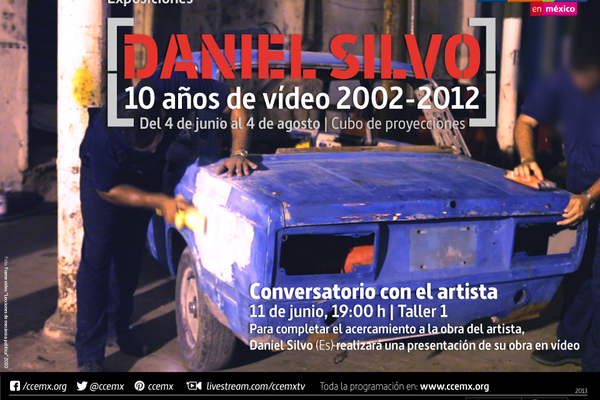 Cartel de la exposición Daniel Silvo. 10 años de vídeo 2002-2012