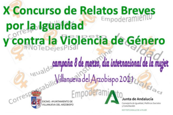 Cartel del X Concurso de Relatos Breves por la Igualdad y Contra la Violencia de Género