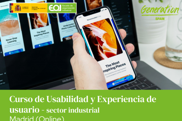 Imagen del Curso de UX y Usabilidad – Sector Industrial de EOI y Generation Spain 