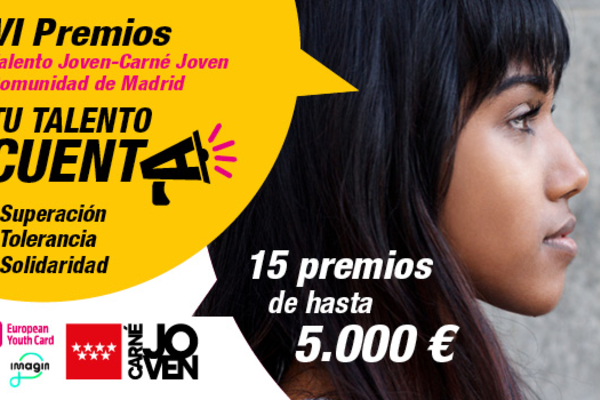Cartel de los premios Talento Joven-Carné Joven de la Comunidad de Madrid