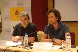 Gabriel Alconchel y Esteba Ibarra en la presentación  Reggae contra el Racismo