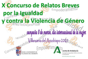 Cartel del X Concurso de Relatos Breves por la Igualdad y Contra la Violencia de Género