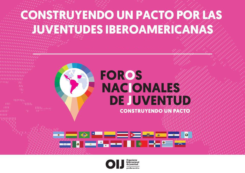 Cartel Construyendo un pacto por las Juventudes Iberoamericanas