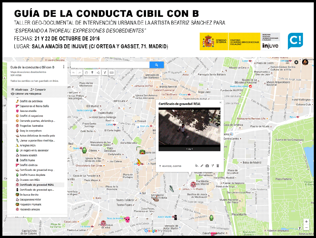 Cartel Guía de la conducta ciBil con B