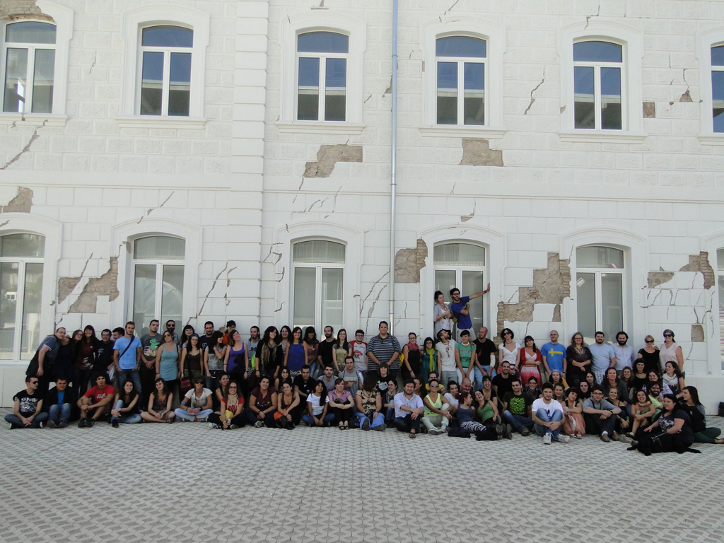 Grupo de participantes en el primer evento anual del SVE, en Lorca.