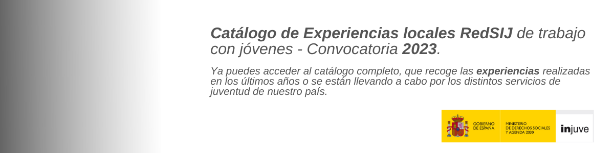 Catálogo de Experiencias locales RedSIJ de trabajo con jóvenes - Convocatoria 2023