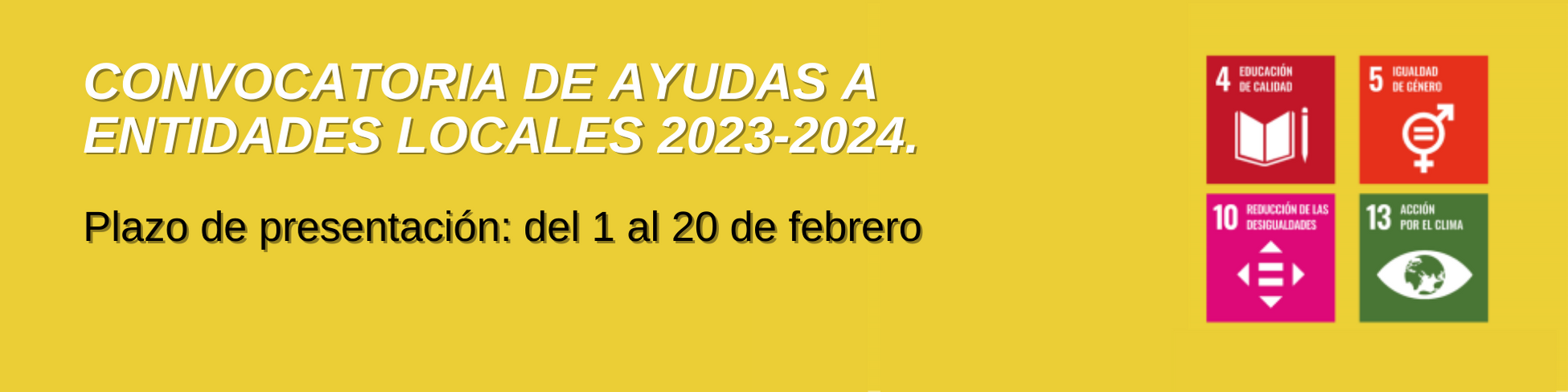 Convocatoria de ayudas a entidades locales 2023-2024