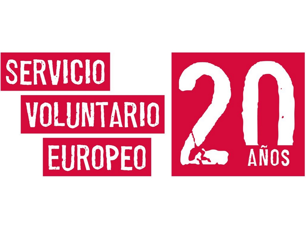 Logo 20 años del Servicio Voluntario Europeo