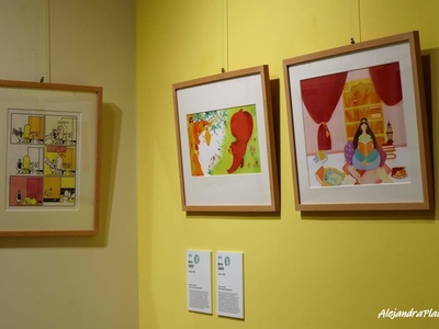 Obras de la exposición 20 años de Cómic Injuve, en Frankfurt