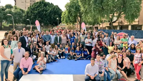 Grupo de participantes en el acto de inauguración del Encuentro Nacional 