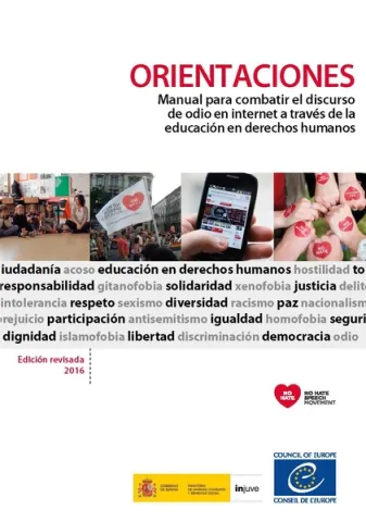 Portada del Manual para combatir el discurso de odio en internet a través de la educación en derechos humanos