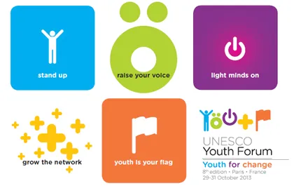 Cartel del 8º Foro de la Juventud de la UNESCO