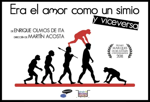 Cartel obra "Era el amor como un simio y viceversa" de Enrique Olmos de Ita.