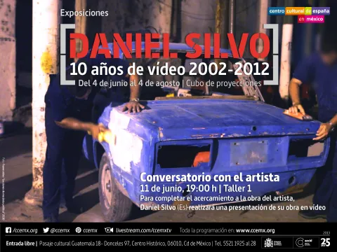 Cartel de la exposición Daniel Silvo. 10 años de vídeo 2002-2012