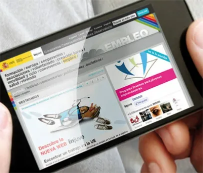 Imagen de la home de la nueva web del Injuve