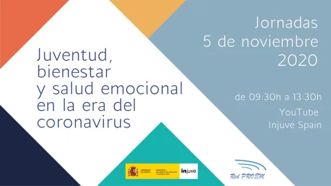 Cartel de las Jornadas Juventud, bienestar y salud emocional en la era del coronavirus