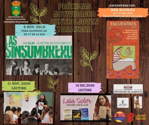Cartel de las actividades de los clubes de lectura juveniles