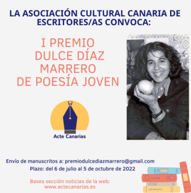 Imagen I Premio Dulce Díaz Marrero de Poesía Joven