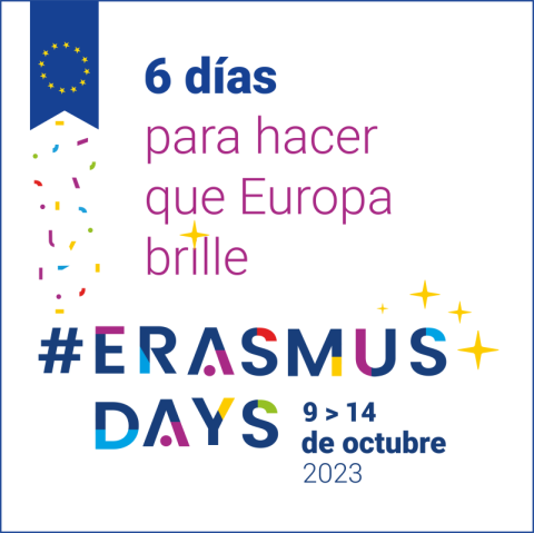 Erasmus Days 2023 del 9 al 14 de octubre de 2023, 6 días para hacer que Europa brille