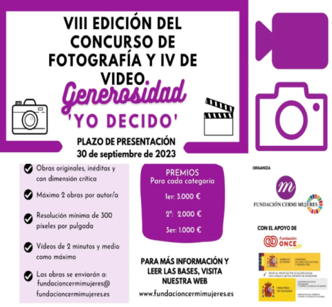 Imagen VIII Edición del Concurso de Fotografía y de la IV Edición del Concurso de Vídeo Generosidad "Yo decido"