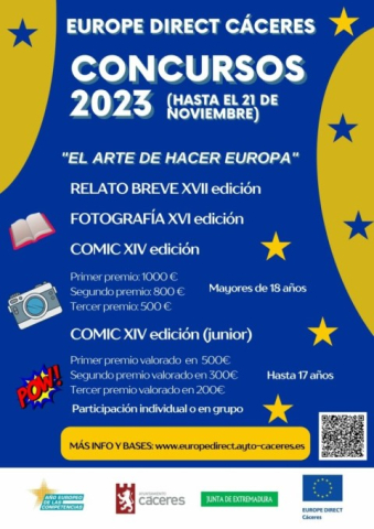 Imagen Concursos de fotografía, cómic y relato breve de Europe Direct Cáceres 2023