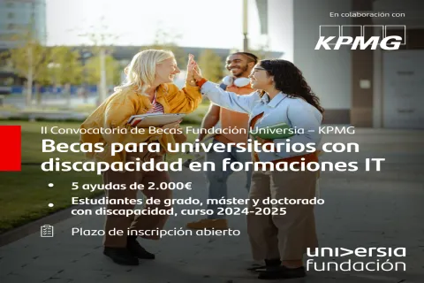 Imagen Becas Fundación Universia - KPMG 2024-2025. Para discapacitados