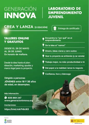 Generaci&oacute;n INNOVA: laboratorio emprendimiento juvenil, Crea y Lanza II Edici&oacute;n