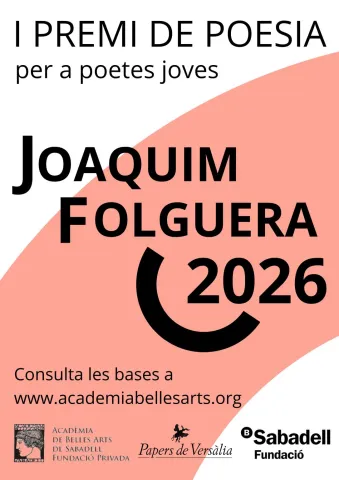 I Premi de Poes&iacute;a Joaquim Folguera 2026