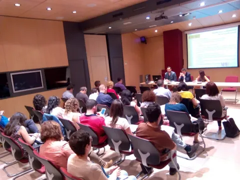 Grupo de informadores juveniles durante una de las sesiones formativas celebrada