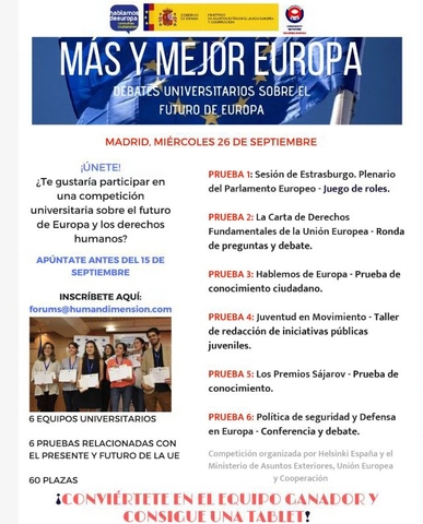Jornada Mas y Mejor Europa, 26 de septiembre