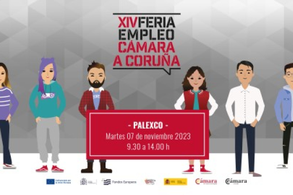 Cartel de la XIV Feria de Empleo PICE A Coruña