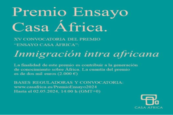 Imagen 15ª Convocatoria de los Premios de Ensayo Casa África