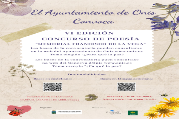 Imagen VI Concurso de Poesía “Memorial Francisco de la Vega”
