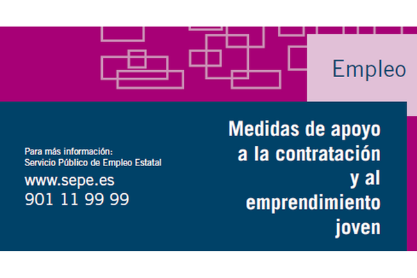 Triptico informativo sobre medidas de apoyo a la contratación y al emprendimient